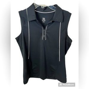 Tail black sleeveless women's Golf performance top. Size S